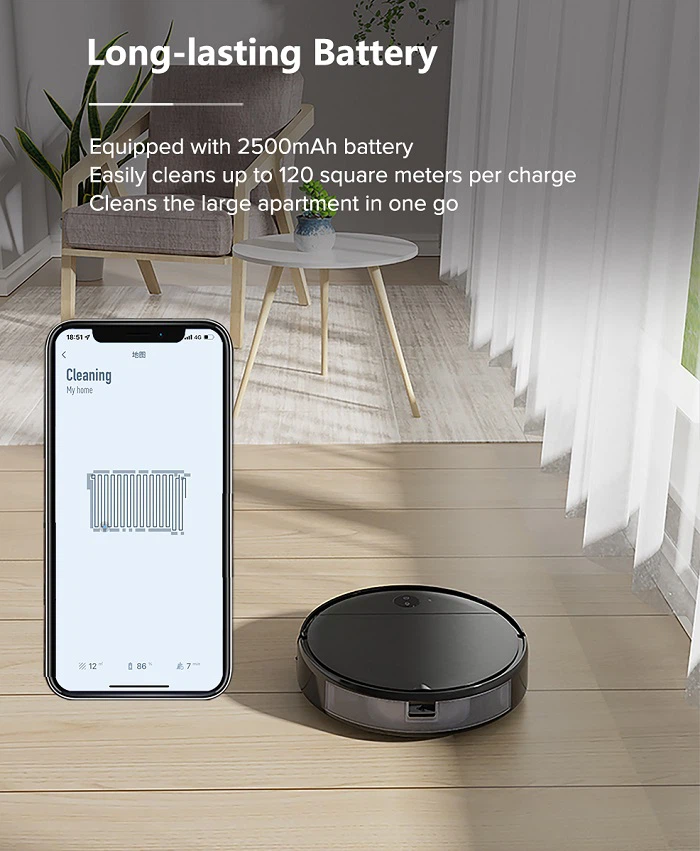 Rechargeable Wet and Dry Robot Vacuum Cleaner